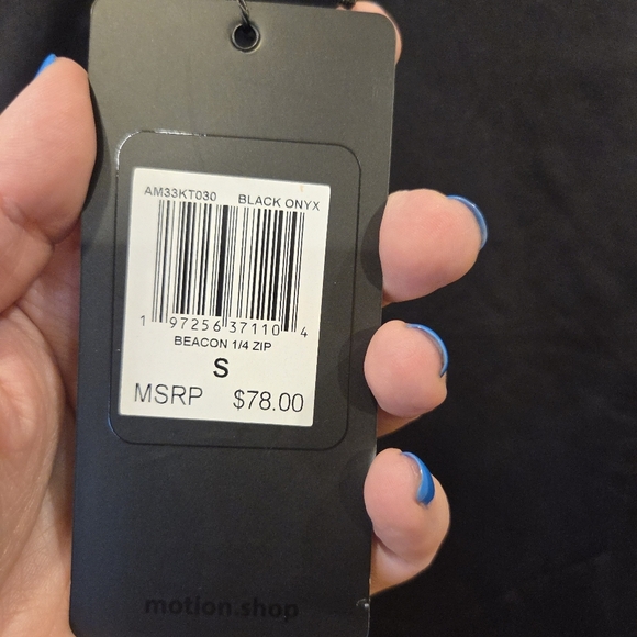 Motion Men's Black Onyx Beacon 1/4 Zip Pullover, Size Small Outdoor Hiking New - Picture 3 of 9